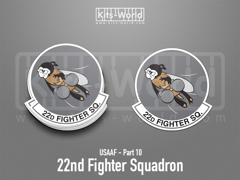 Kitsworld SAV Sticker - USAAF - 22nd Fighter Squadron Height: 100 mm 